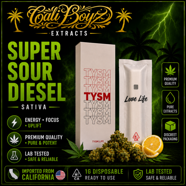 Super Sour Diesel Sativa – 1G Disposable